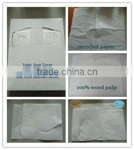 1/4 fold toilet seat cover paper for travel