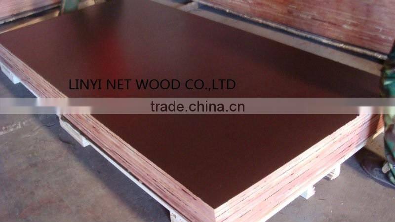 one time/two time hot press 9mm brown/black/ film faced plywood linyi china factory