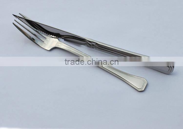 2016 style New Design High-grade stainless steel dinner sets Steak Knife/Spoon/Fork/Coffee spoon/teaspoon Customized logo C24