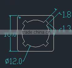 White PVC square plastic tube bathroom accessory