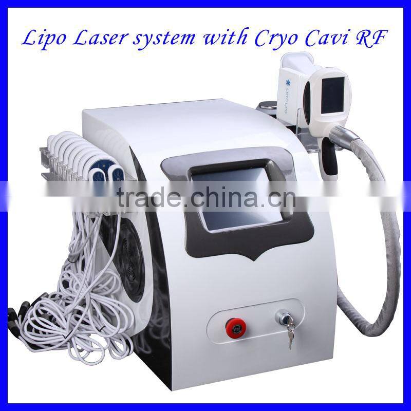 Portable 5 in 1 vacuum laser lipolysis /cryo freezing lipo laser /cold laser therapy machine sale