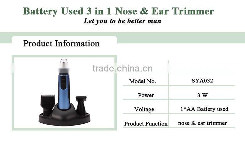 3 in 1 professional nose trimmer mini beard trimmer with LED light wholesale