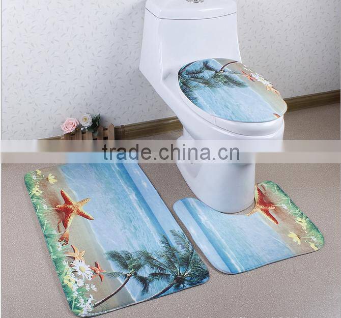 Cheap polyester microfiber absorbent bathmat bathroom rug with anti slip backing