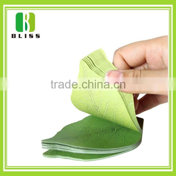 Hot sale custom sticky notes leaf shaped sticky notes promotional sticky notes