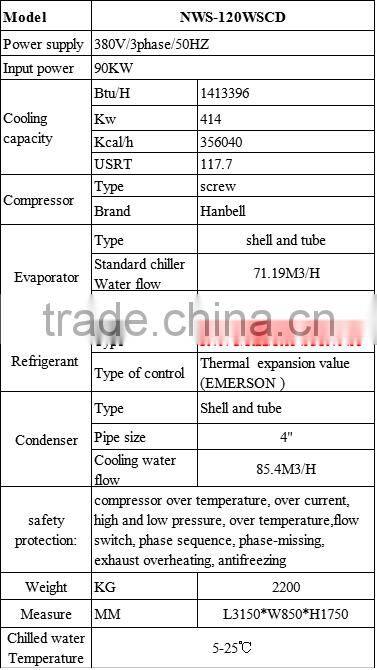 Industrial screw compressor laboratory chiller plant