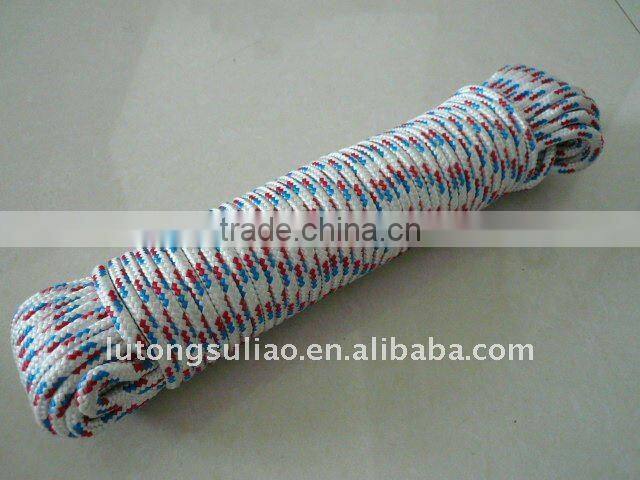 polyester diamond braided rope with metal hook