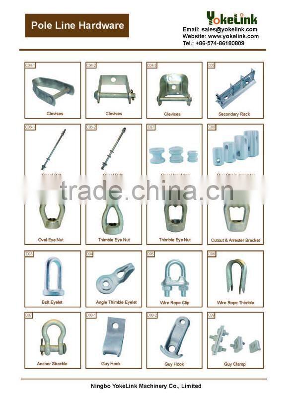 Hot dip galvanized Crossarm Pin/Spindle for insulator