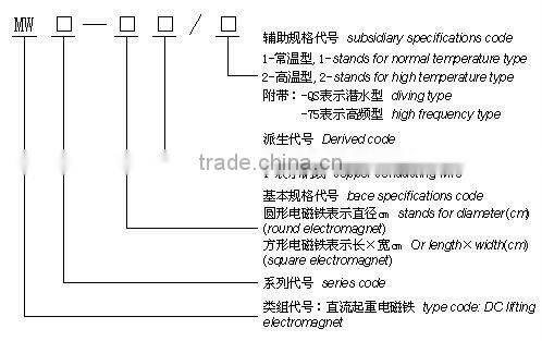 MW5 electromagnet for Lifting and transporting steel scraps