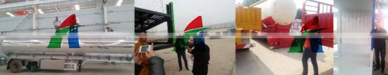 Side Post Removable 20FT Flatbed Drawbar Container Dolly Trailer With Twist Locks