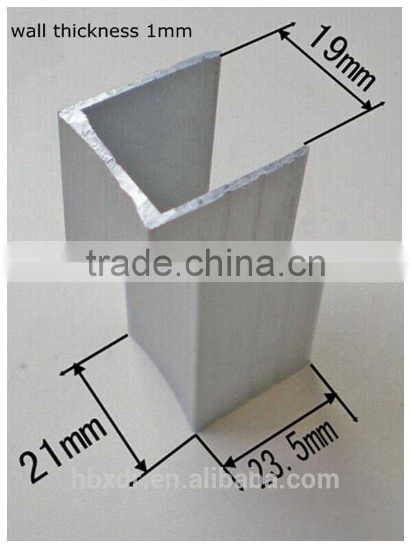 hot sale new !6061-T6 6063-T5 anodized aluminum extruded u channel profile with high quality