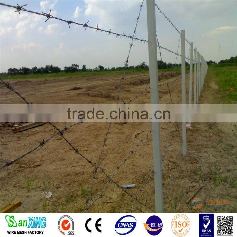 Electro galvanized single strand barbed wire coil