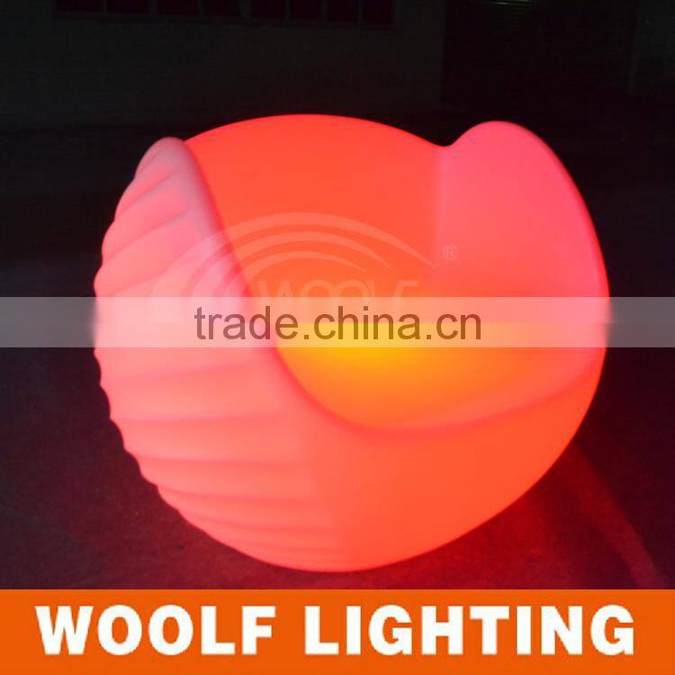 Lovely Plastic Color Changing Design LED Single Sofa with Texture