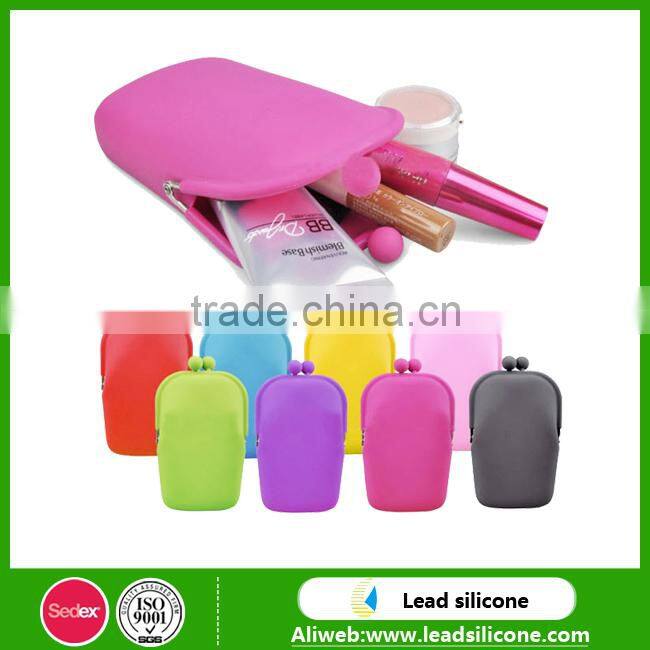 Candy Color Silicone Coin Purse, Silicone Pen Bag,Cosmetic Bags