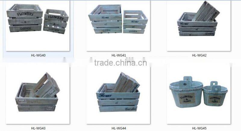 Solid Wood Storage Box Wooden Basket Set of 3 Wooden Box Wholesale