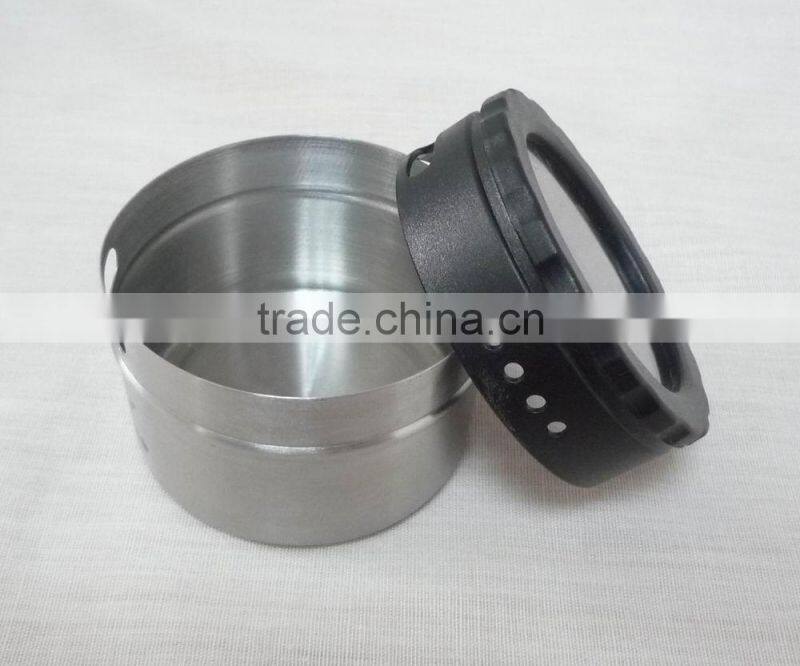 4pcs stainless steel spice jar with holder kitchenware
