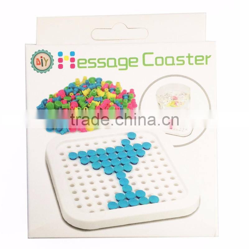 DIY Innovative Puzzle Games Interesting Skidproof & Perler Beads Coaster