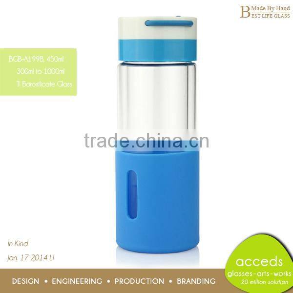 Made-By-Hand Glass Water Bottle