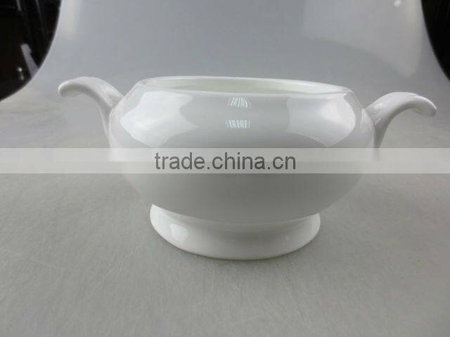 small porcelain tureen with handle