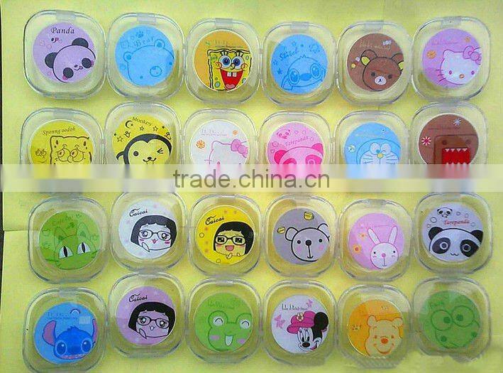 Mix wholesale supply fashion cute plastic contact lens case