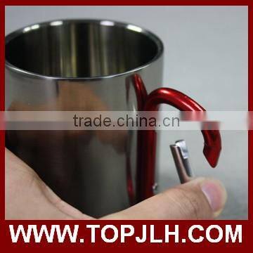 Custom logo printed sports camping carabiner mug for sublimation