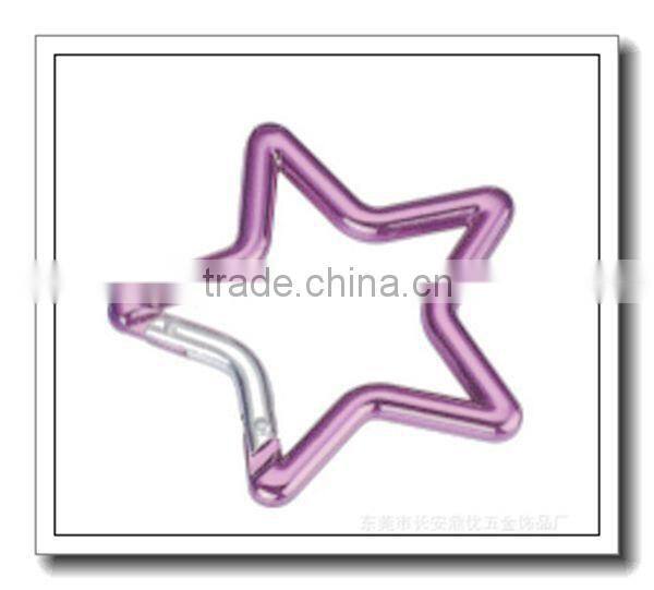 Fish shape aluminium carabiner keychain