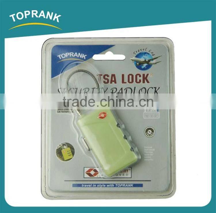 Toprank High Safe Professional Plastic Coated Padlock Luggage 3 Digital Combination TSA Code Lock Padlock