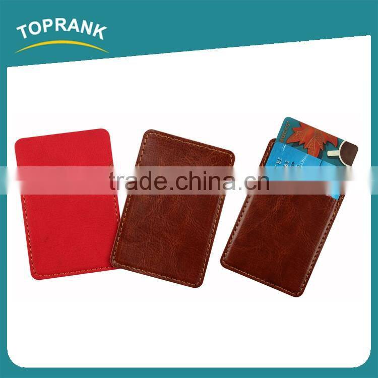 Toprank Promotional Smart Pocket Rfid Blocking Sleeve Card Protector Leather PU Slim Credit Card Holder