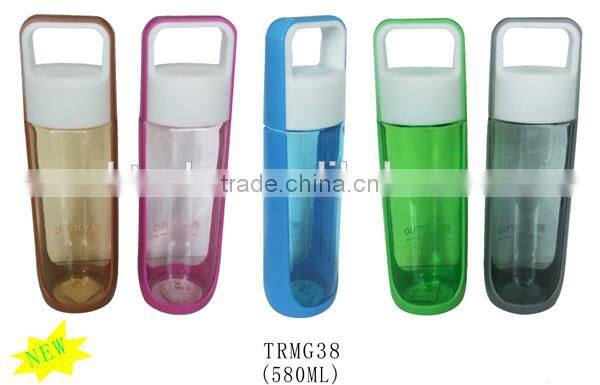Hot sale 580ml BPA free Tritan material plastic colorful sports water bottle