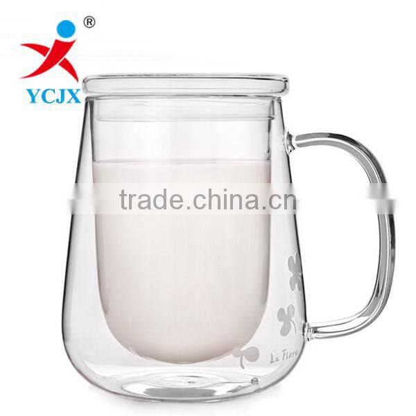 DOUBLE WALL BOROSILICATE GLASS TEA MUG SUPPLIER