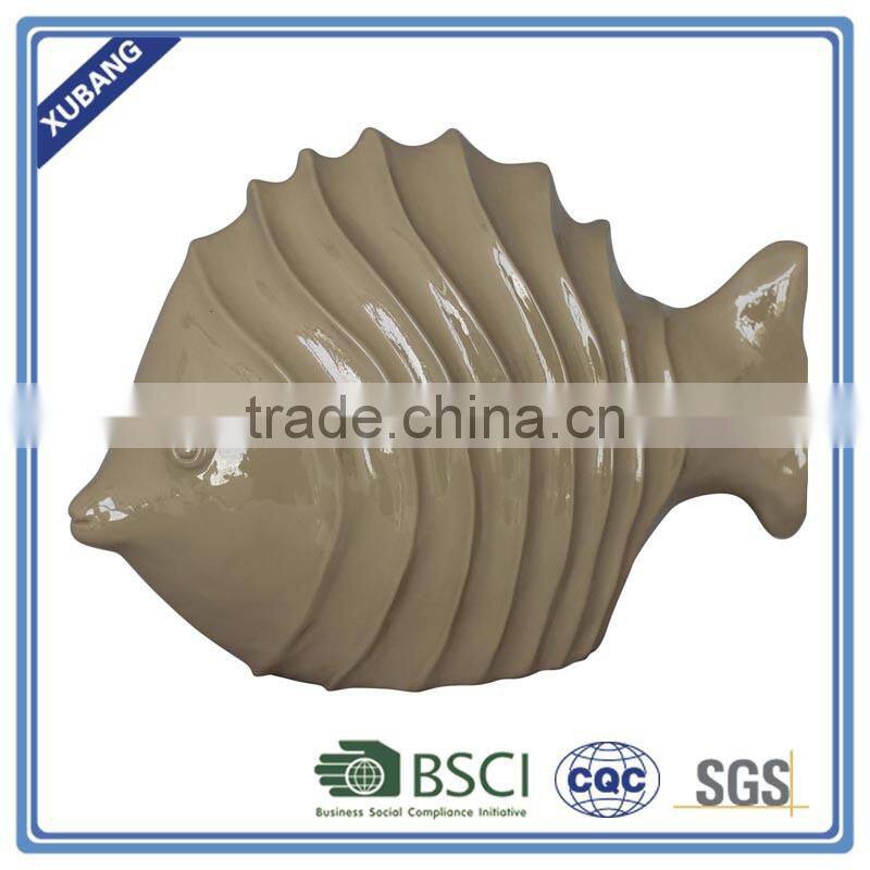 Baby Like Poly Resin Waved Fish Decor Figurine