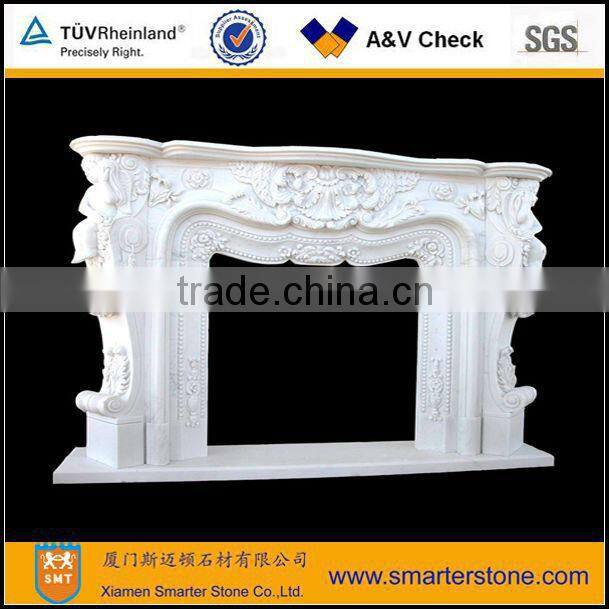 Delicate White Marble Hearths