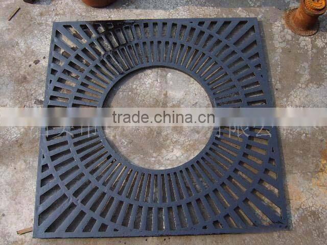 corrosion resistant square cast iron tree grating