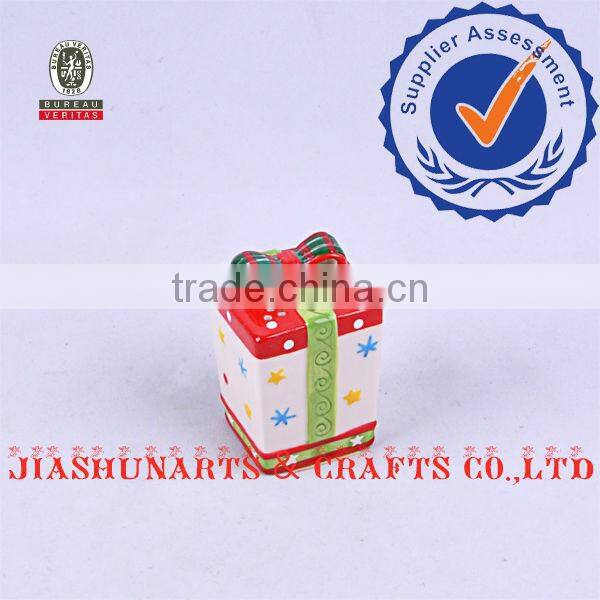 Ceramic Christmas Gift Box Pepper Shakers