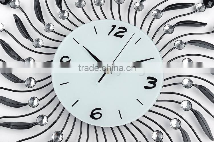 Round shape metal wall digital clock