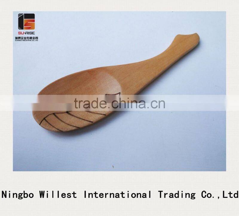 Profesional manufacture wooden mini spoon, salt or spice kitchen spoons