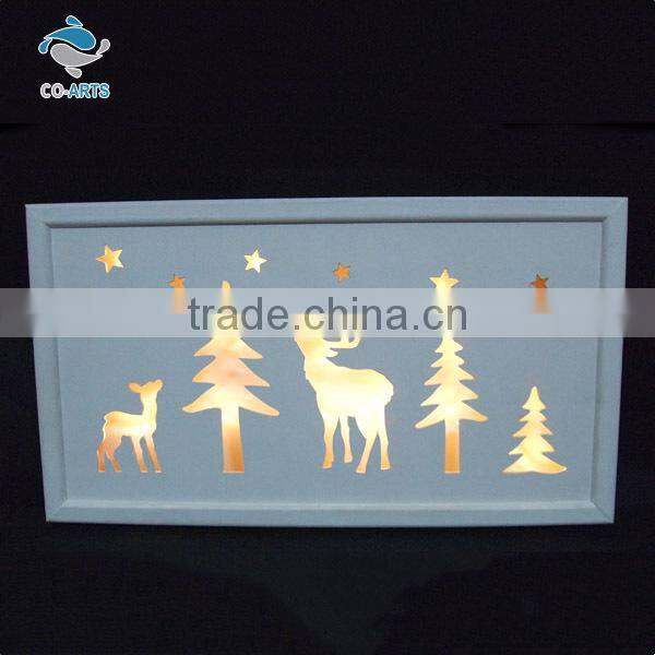Simple design white rectangle wooden lighting items