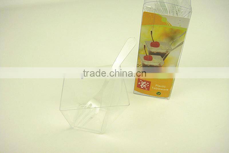 Plastic transparent fork