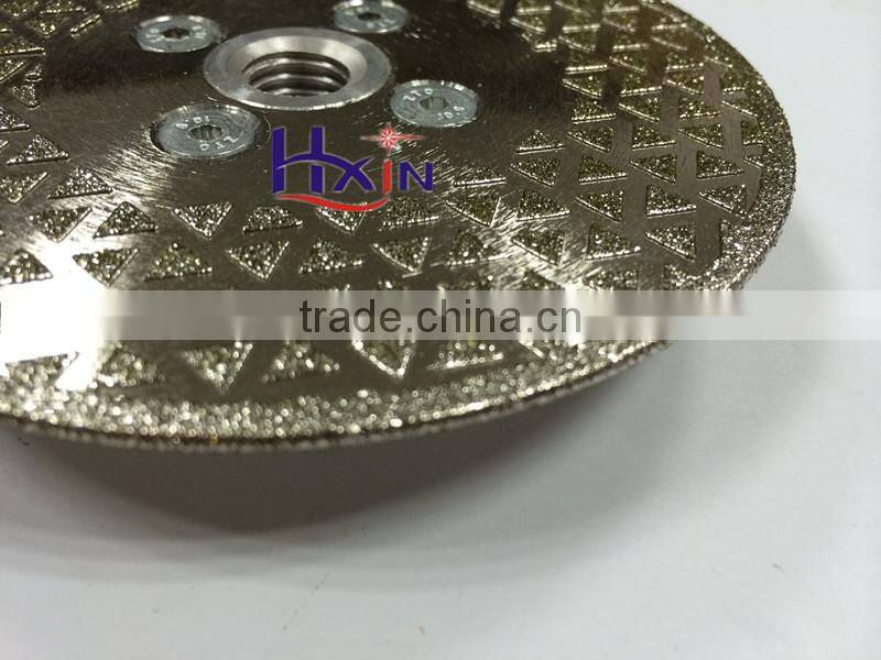 Electroplated diamond saw blade for marble