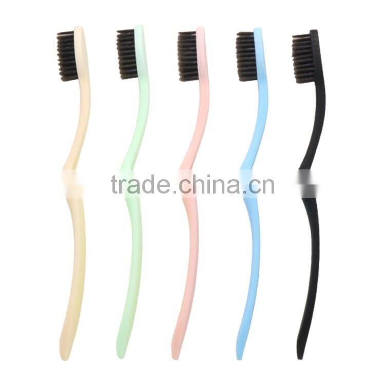 hotel toothbrush 5pcs/package home toothbrush kit charcoal toothbrush