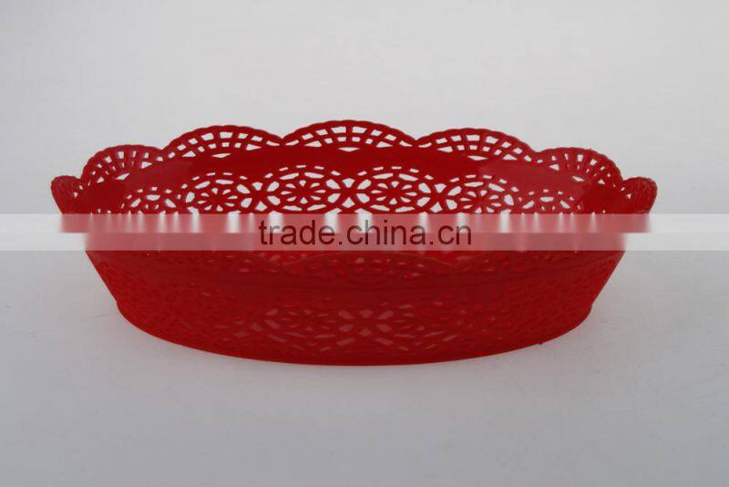 Oval Shape Fashionable FDA Plastic Fruit Storage Basket