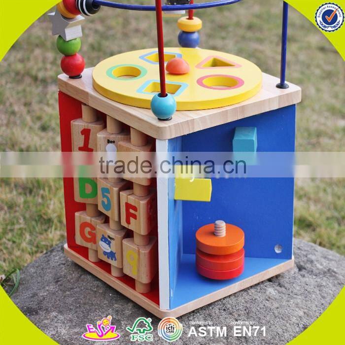 2017 New design funny children wooden beads toy W11B090