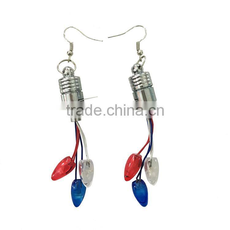 4th of July light up bulb novelty bulk children earrings
