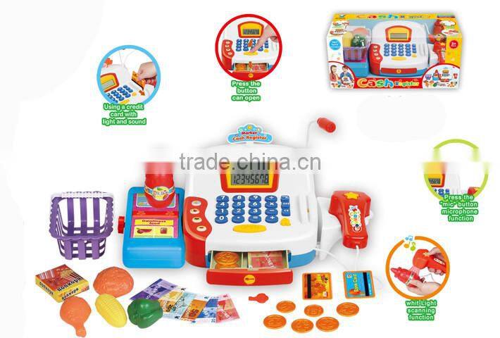 2016 hot sell children cash register supermarket toy in China