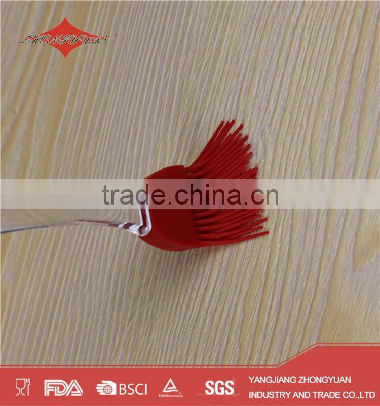 New design silicone brush with translucent handle