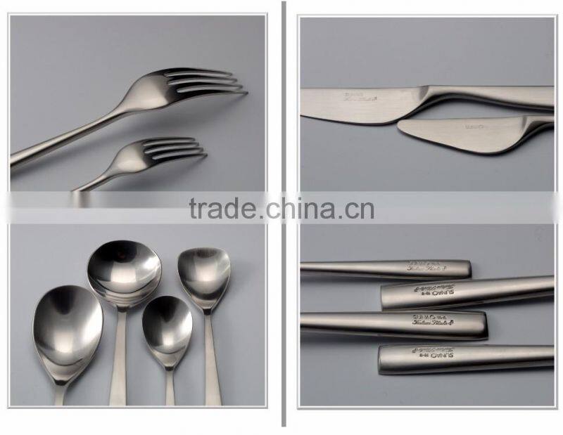 Stainless Steel Satin Finishing Cutlery Japanese Simple Design "SUNAO"