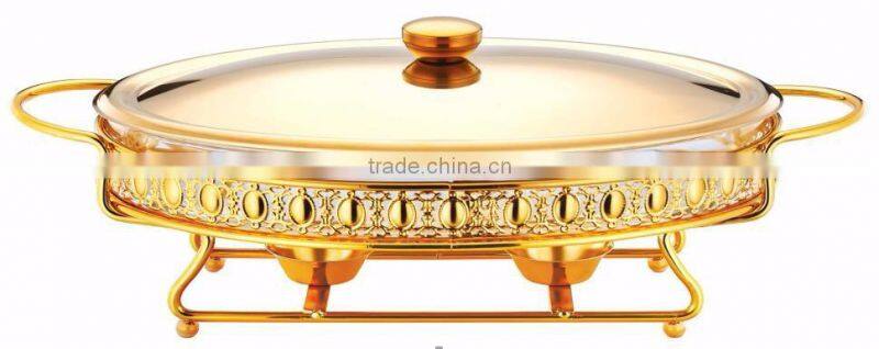 3Liter Small gold & silver chafing dish luxury chafing dish oval chafing dish