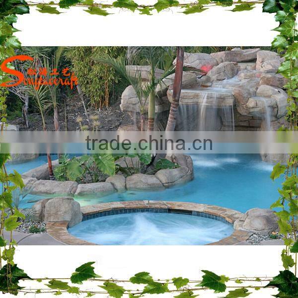 Romantic artistic simulation artificial rockery waterfall Landscape Art decorative artificial rockry waterfall
