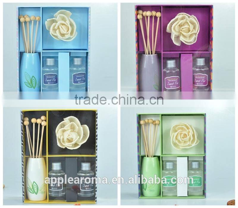 Factory sola flower diffuser set, aroma reed diffuser gift set