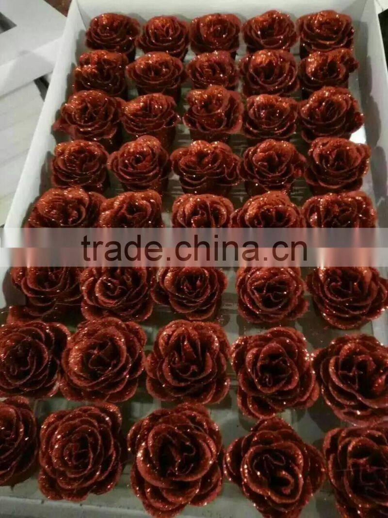 goldleaf rose artificial flower wholesale for valentine's gift
