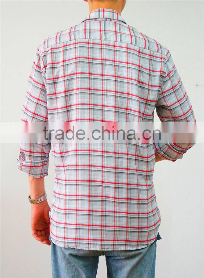 100% cotton yarn dye long sleeve shirt, men long sleeve shirt, spring/fall shirt